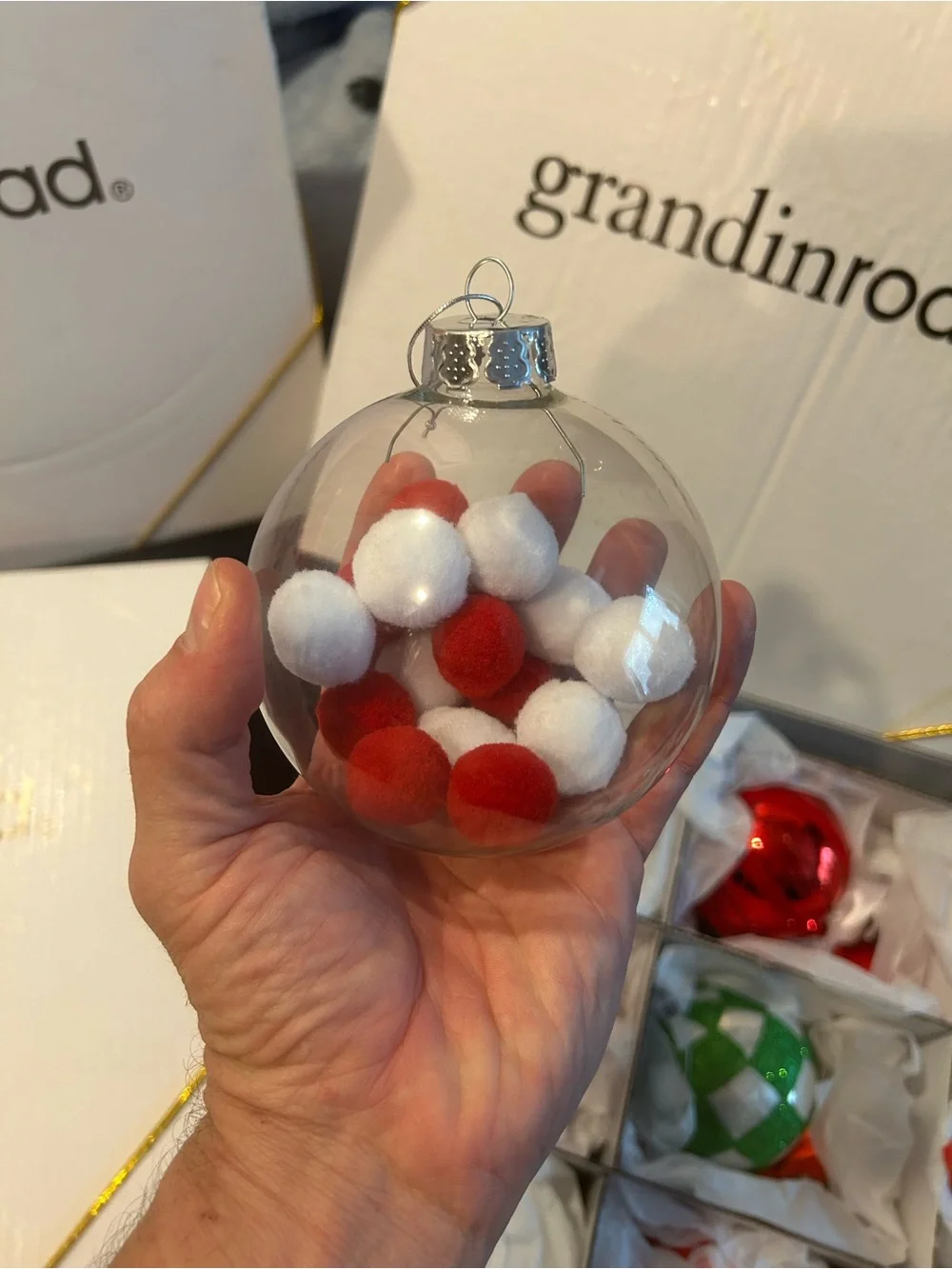 Grandin Road Large Classic Christmas Ornaments NEW